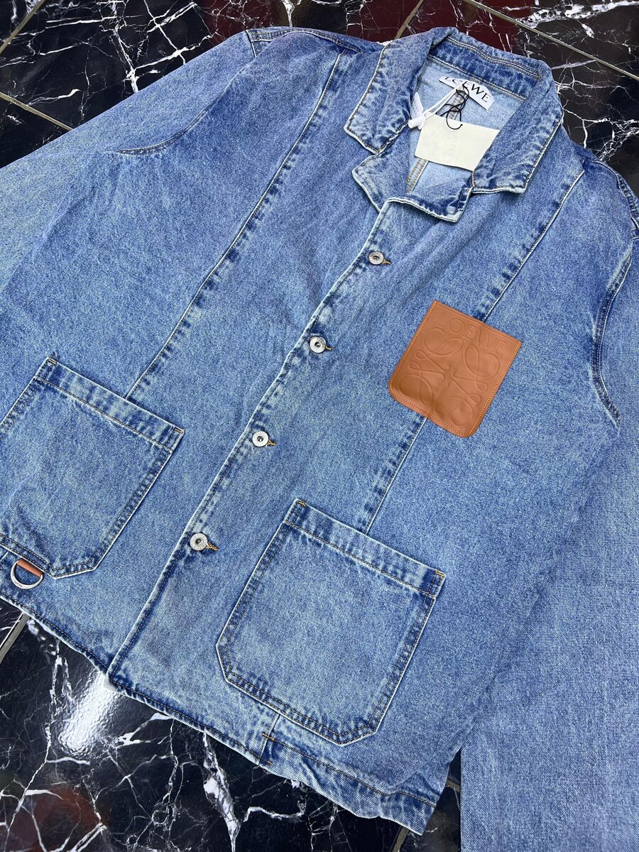 Veste en jean bleu unisexe