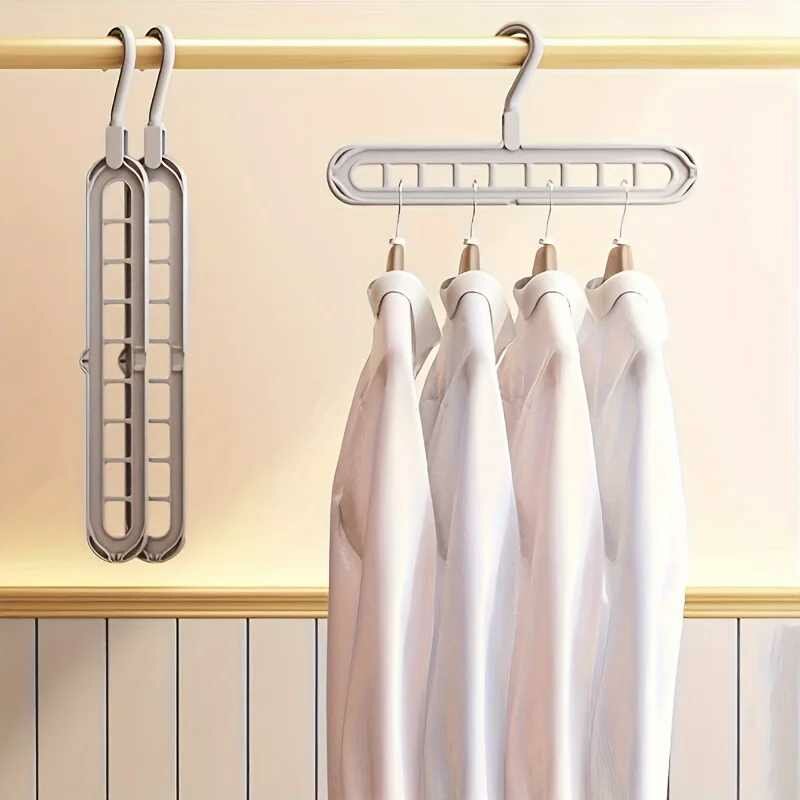 9 Hole Foldable Hanger Wardrobe Organizer Space Saving Hange