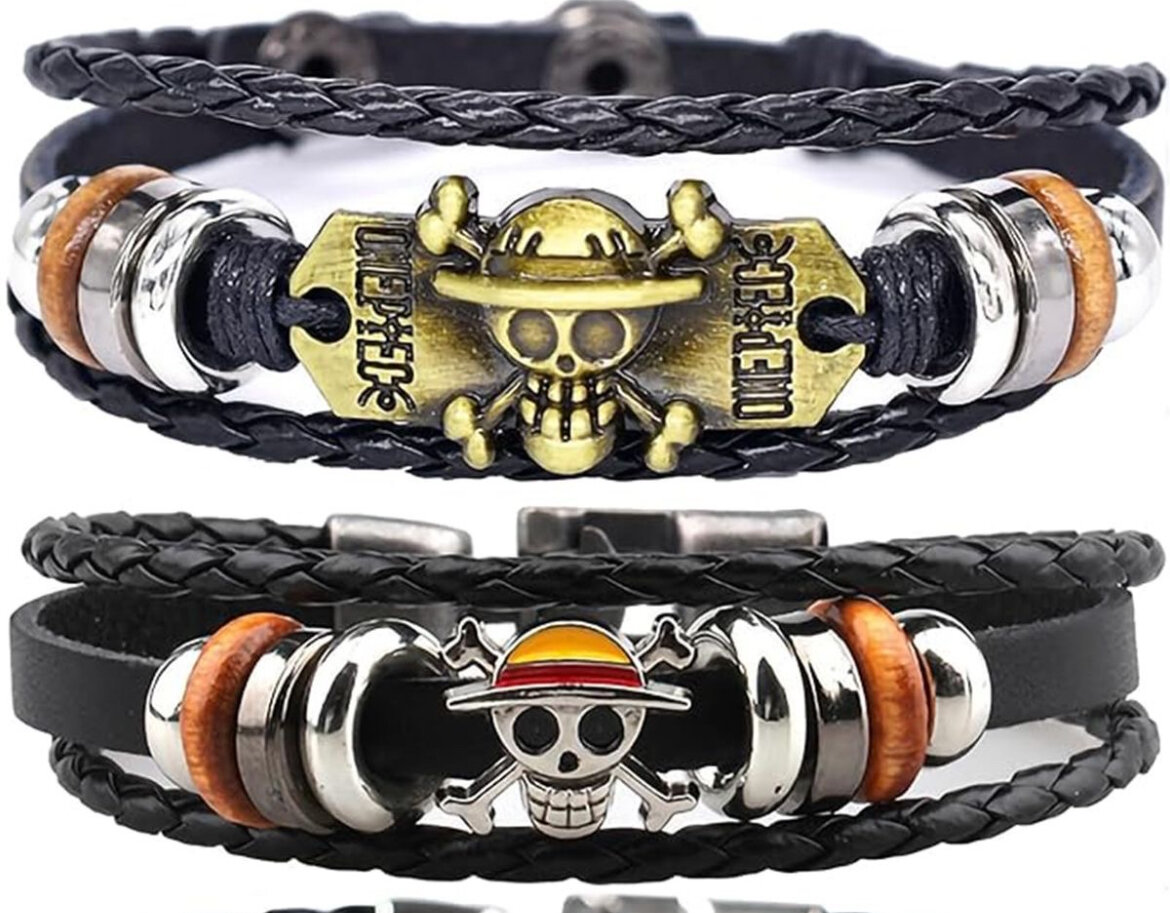 Bracelet en cuir pirate nautique