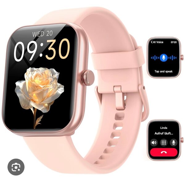 Montre connectée rose élégante