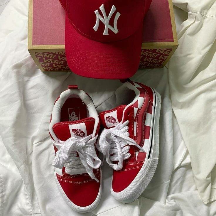 Vans Rouge Blanc Sneakers