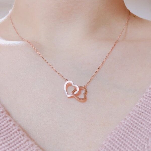 Collier Coeur en Or Rose