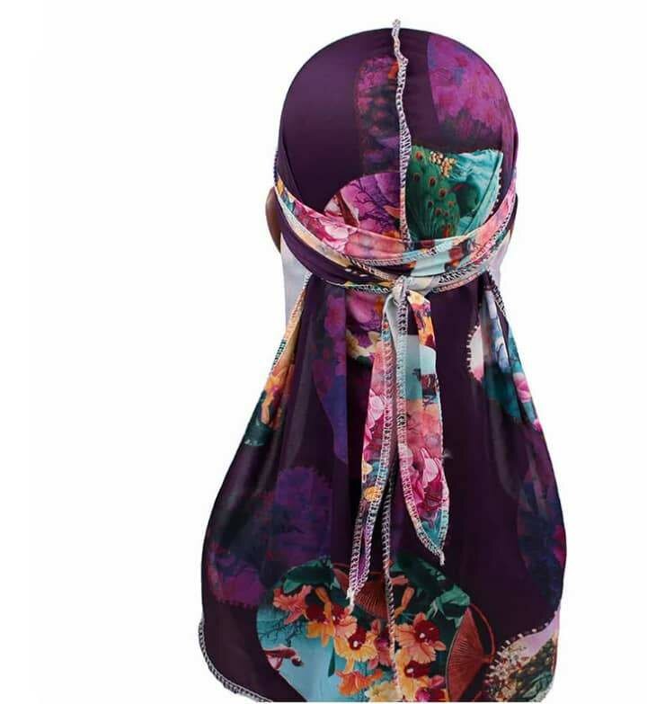 Durag soyeux imprimé floral