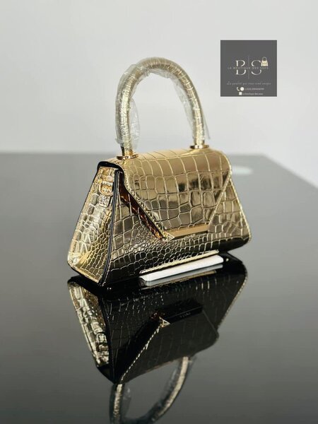 Sac métallique crocodile