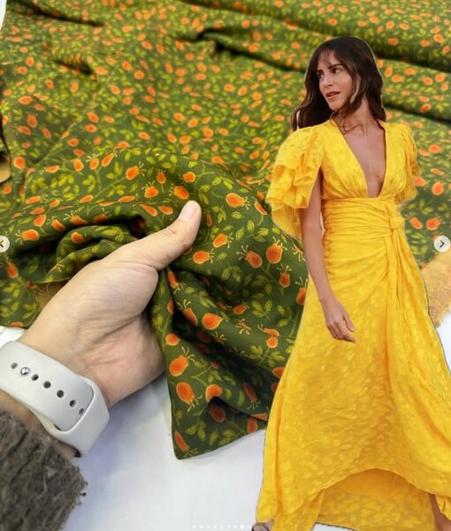 Красивая ткань с узором Купра штапель для пошива одежды