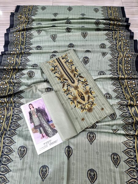 Printed lawn suit
