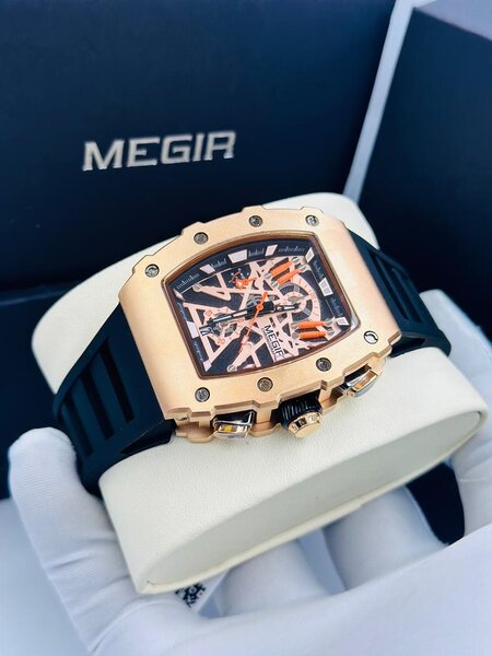 Montre Skeleton Megir Homme