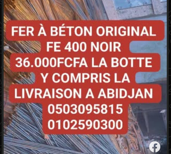 Barres de Fer à Béton FE400