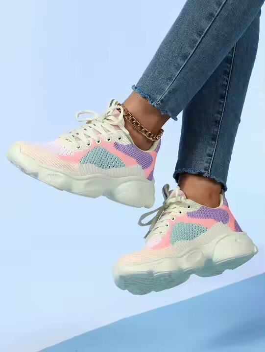 Dropshipping Products 2024 Men Ladies Breathable Chunky Shoe