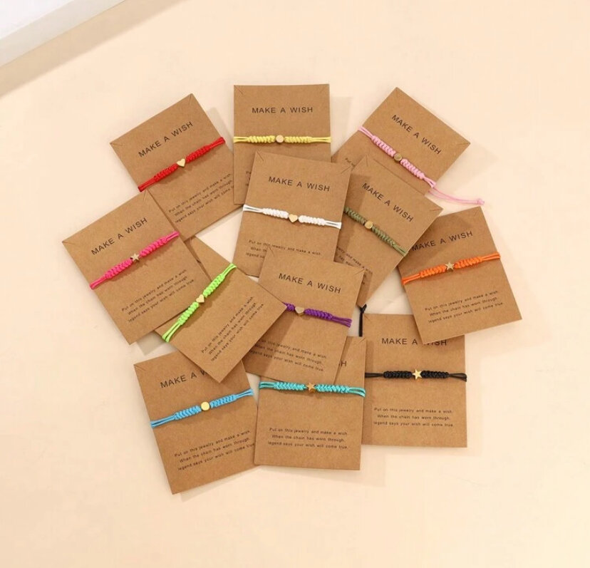 Bracelets voeux colorés