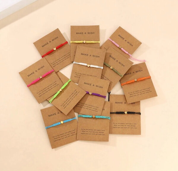 Bracelets voeux colorés