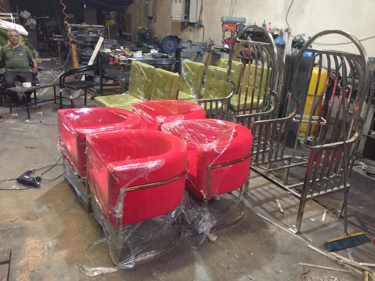 Chaises modernes en velours