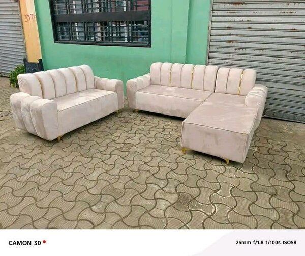 Canapé d'angle moderne en tissu