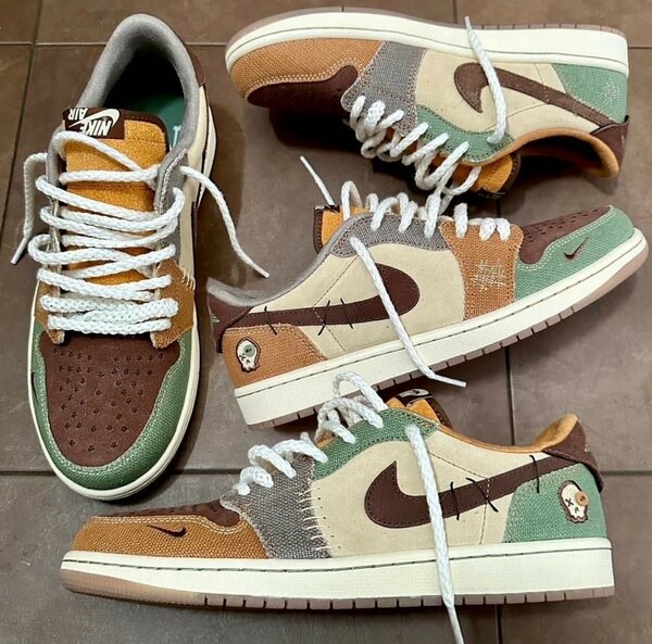Sneakers colorés patchwork