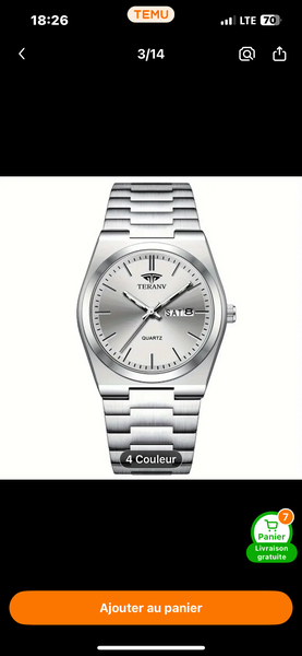 Montre Homme Quartz Élégante