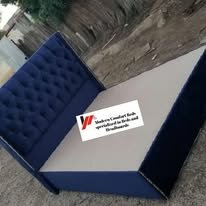 custom made bed with a high base