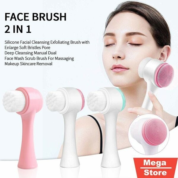 Silicon 2 in 1 face brush