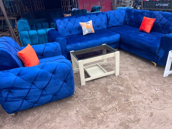 Canapé d'angle moderne en velours