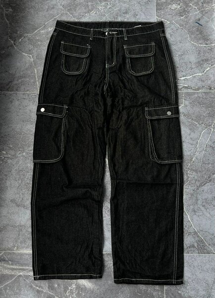 Pantalon cargo noir homme