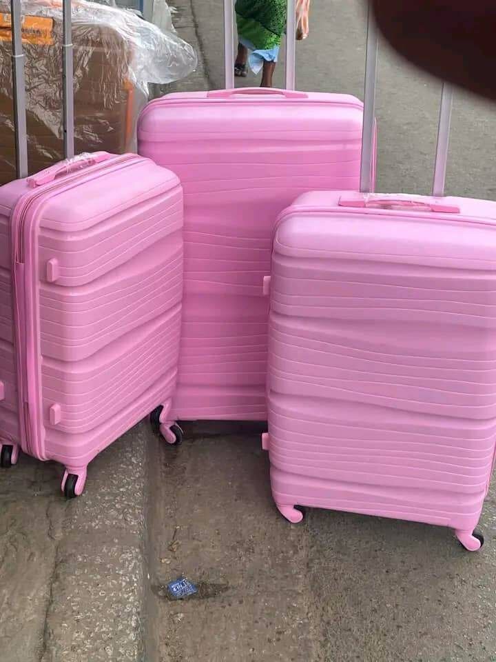 Set de valises roses 3 pièces