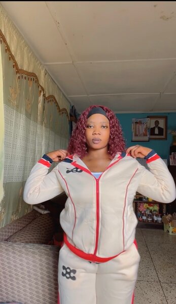 Ensemble rayé noir et blanc