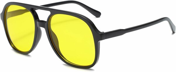Lunettes de soleil vintage jaunes