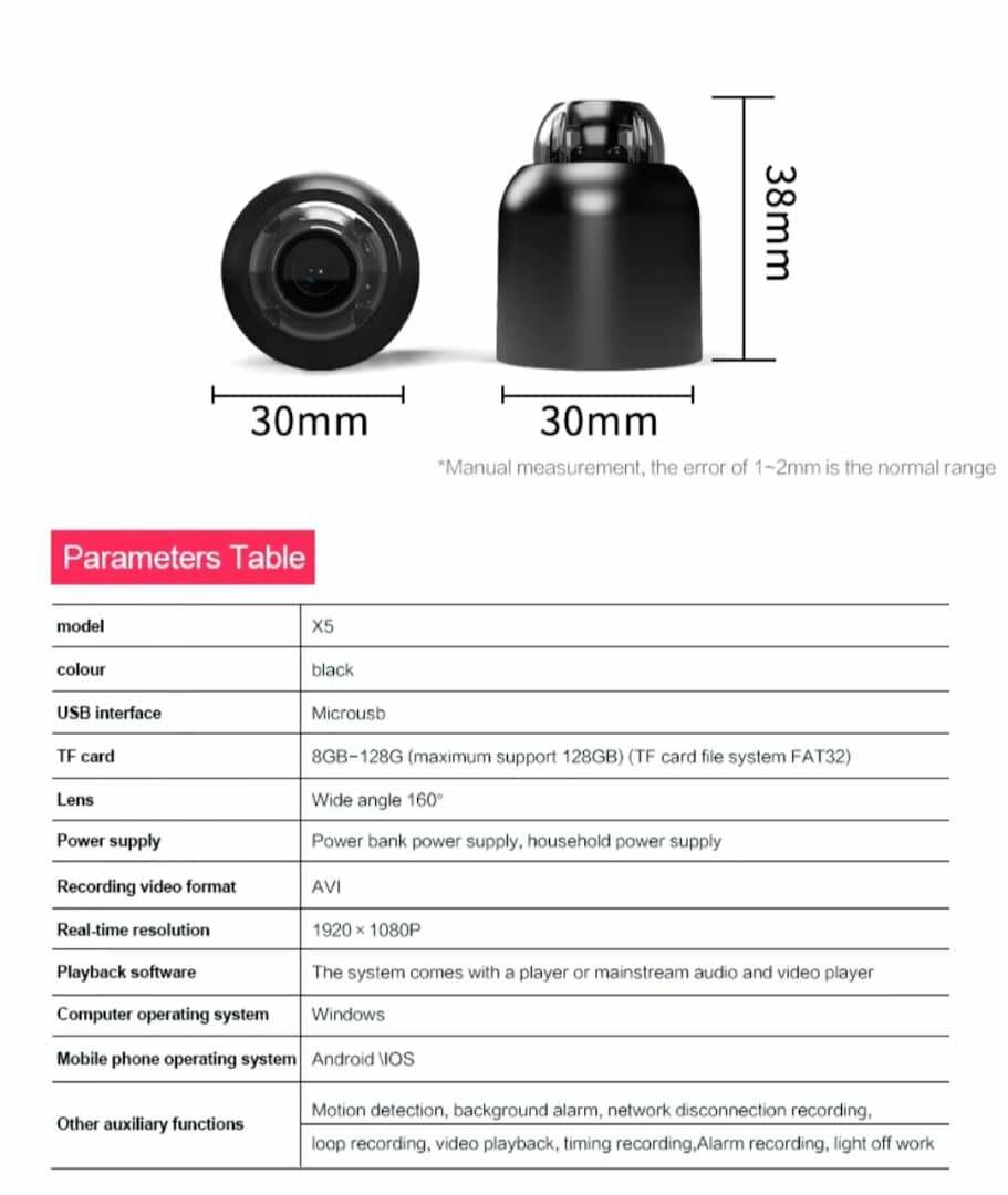 Mini caméra de surveillance