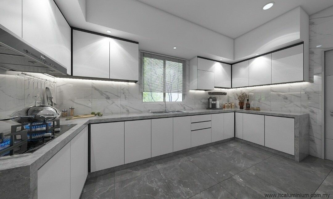 Kitchen cabinet installation.