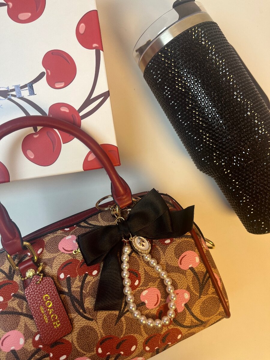 Cherry Print Handbag