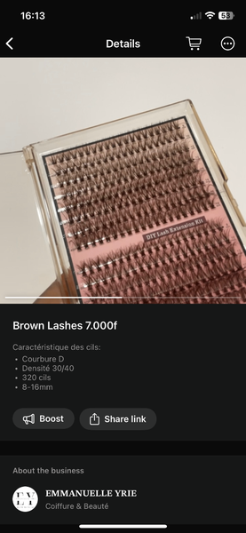 Brown False Eyelash Extensions