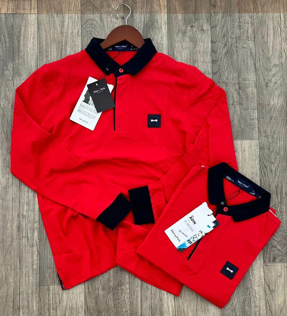 Polo homme manches longues