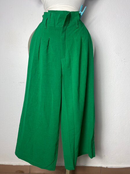 Pantalon vert taille haute