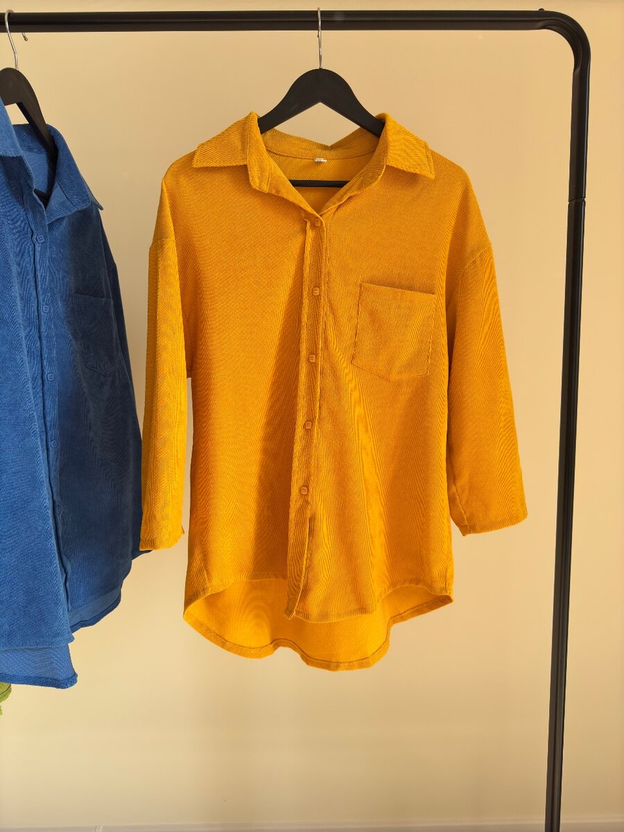 Рубашка однотонная хорошего качества размеры S , M, L