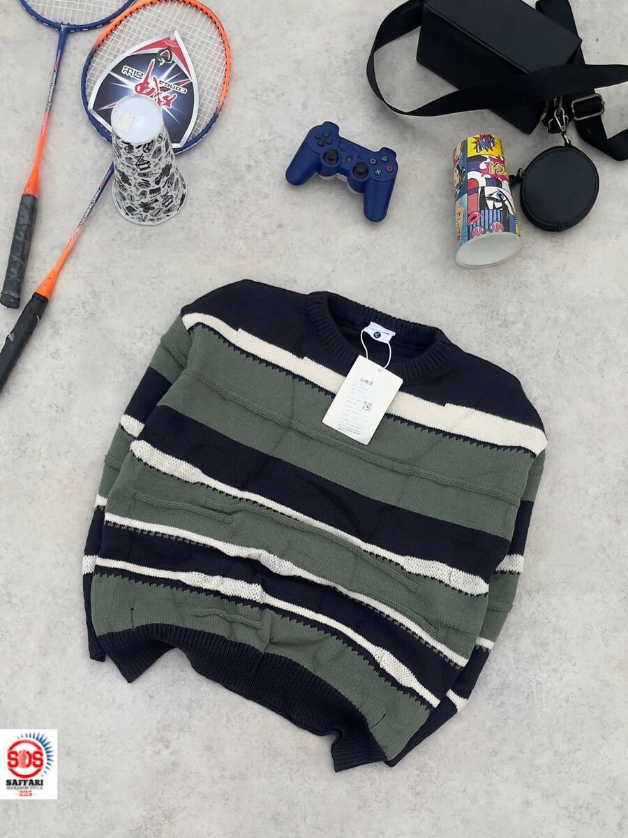 Pull rayé pour hommes