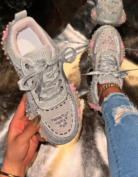 Sneakers tendance à strass