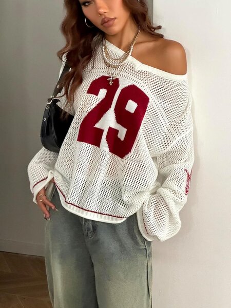 Pull en maille à motifs