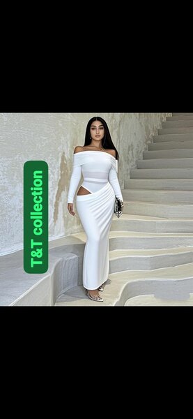 Robe longue blanche élégante