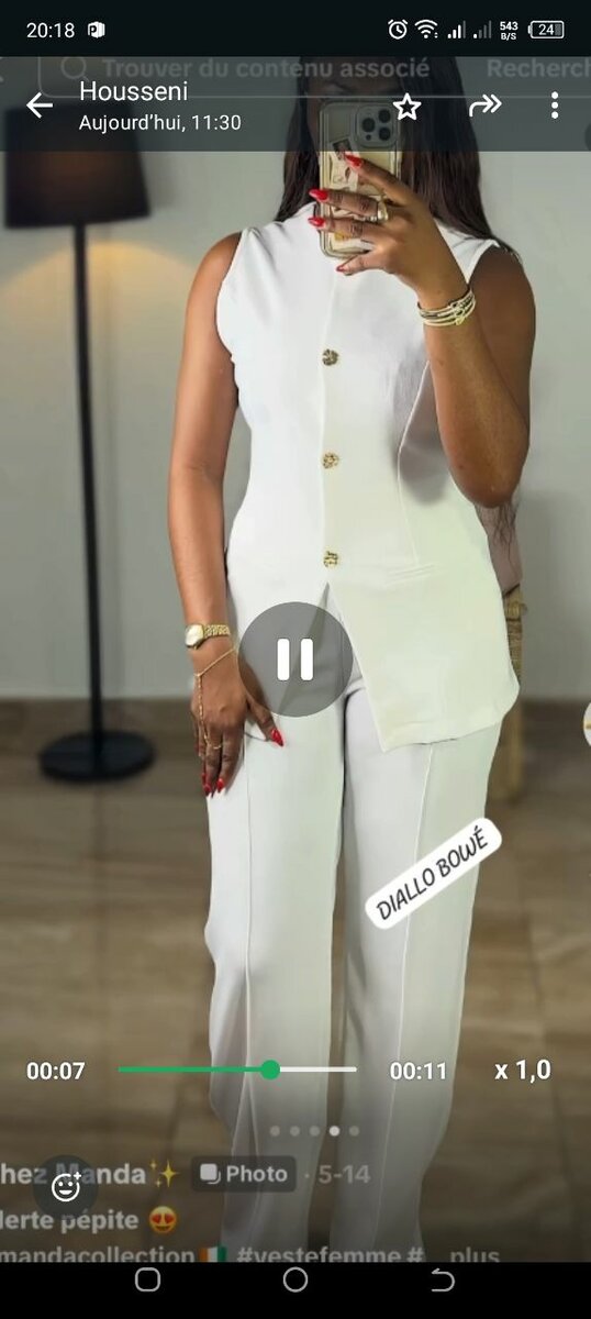 Ensemble élégant sans manches pour femmes