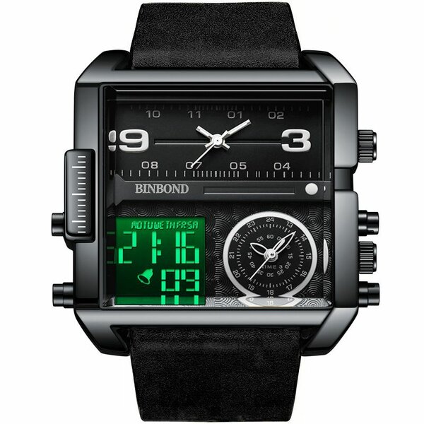 Montre multifonction noire