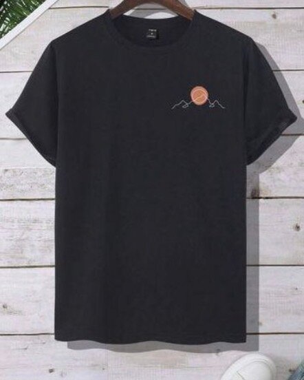 T-shirt noir design minimaliste