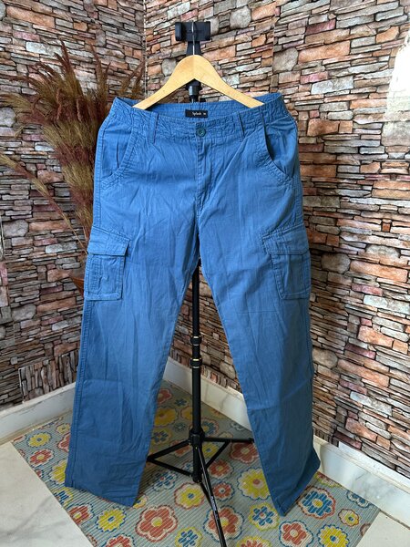 Pantalon cargo bleu