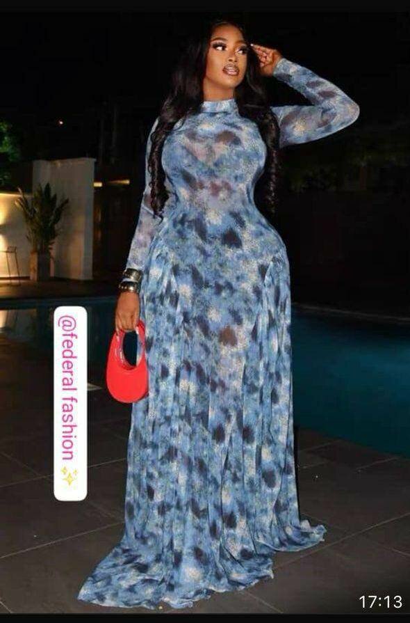 Robe longue imprimée fluide