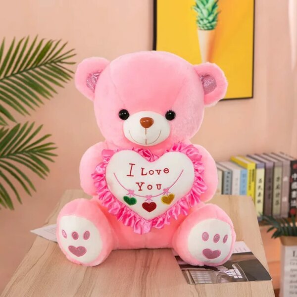 Peluche Ours Rose 80cm