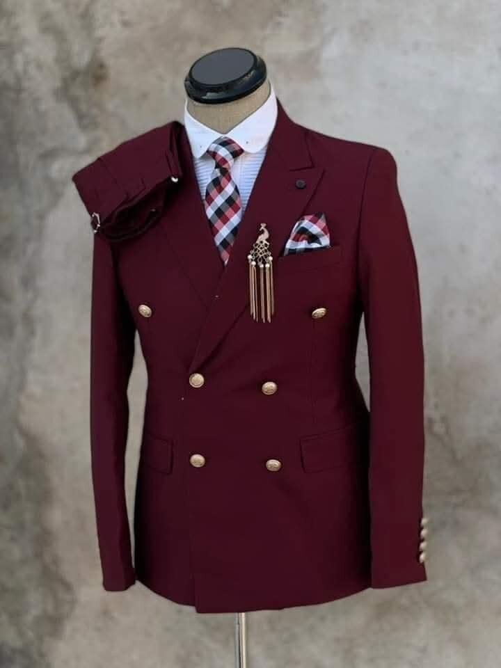 red men's suit