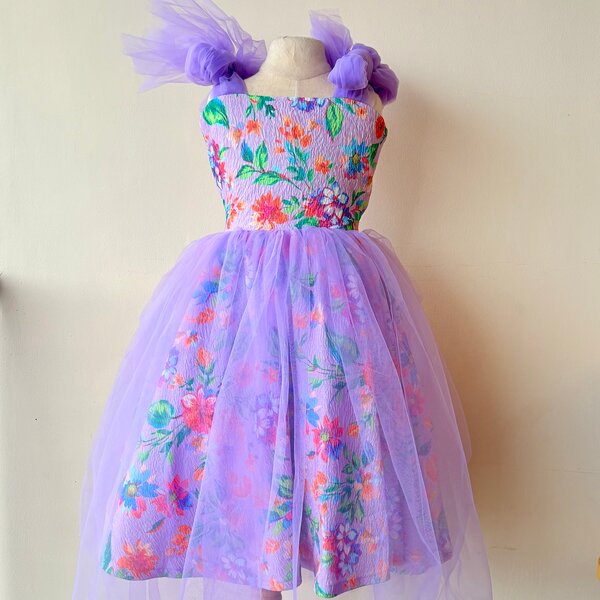 Floral Tulle Girl's Dress
