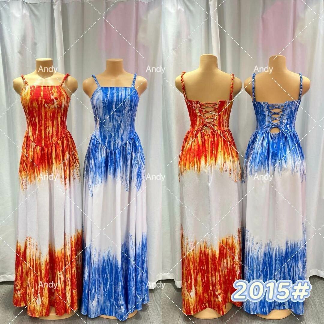 Robe longue tie-dye élégante