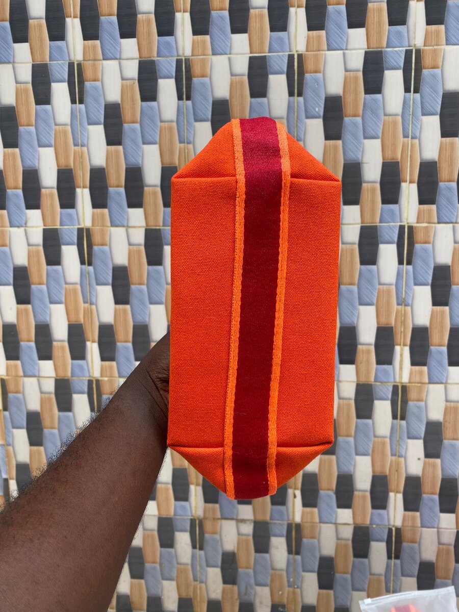 Sac à main en toile orange vif