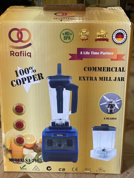 Rafiq heavy Duty commercial Blender 2 in 1 Unbreakable jar -