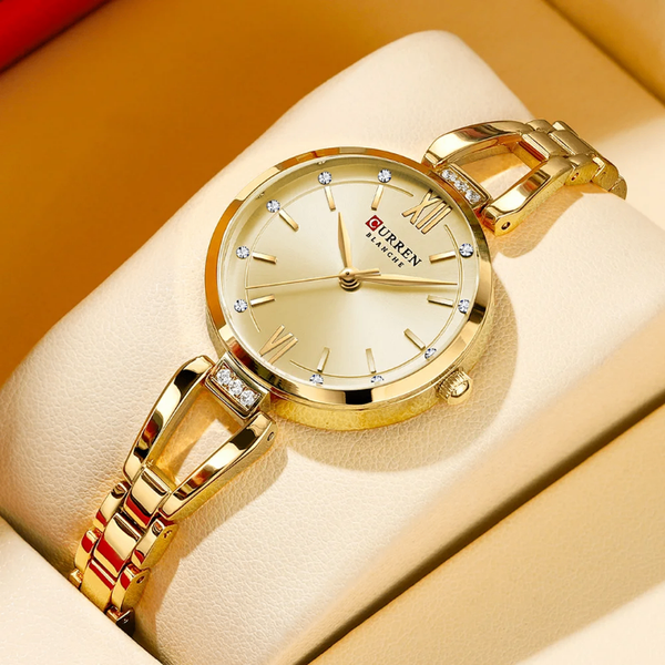 Montre Femme Dorée Élégante