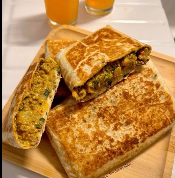 Crêpe salée a la viande